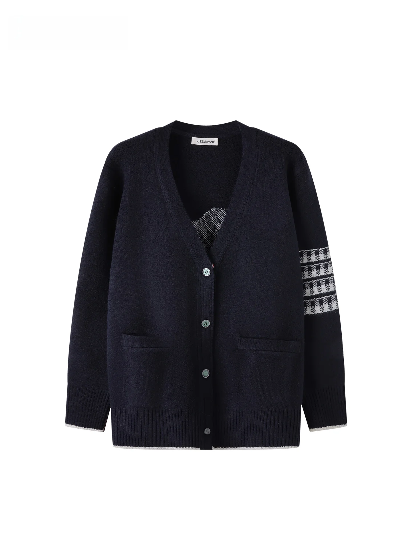 JZZDEMM Women's Loose Knitted Sweater Jaet Four Stripe Middle Length Open Cardigan Retro Commute Sle V-Ne Button Design
JZZDEMM Women's Loose Knitted Sweater Jaet Four Stripe Middle Length Open Cardigan Retro Commute Sle V-Ne Button Design