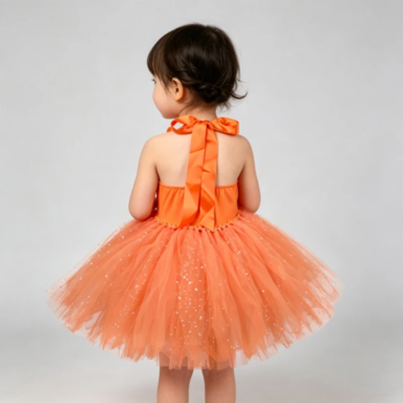 Three-piece Girls' Pumpkin Pattern Tutu Dress, Fluffy Tulle Dress for Halloween Parties, Festival Stage & Celebration Outfit
Three-piece Girls' Pumpkin Pattern Tutu Dress, Fluffy Tulle Dress for Halloween Parties, Festival Stage & Celebration Outfit