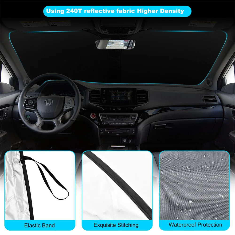 Car Windshield Sun Shade Cover Reflective UV Shield Cover Visor Protector For Honda Pilot 2016-2025 Car Accessories 
Car Windshield Sun Shade Cover Reflective UV Shield Cover Visor Protector For Honda Pilot 2016-2025 Car Accessories