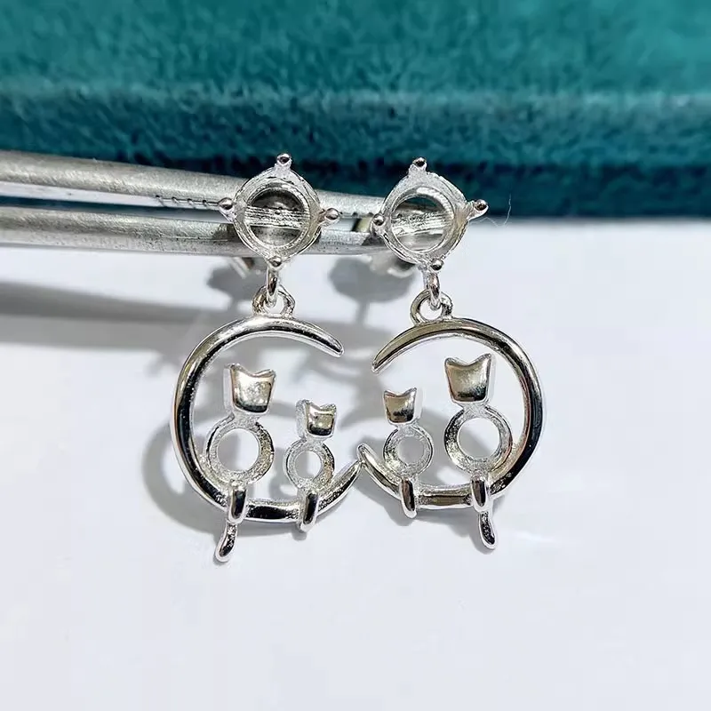 MeiBaPJ 3mm 4mm 5mm Round Stones DIY 925 Silver Empty Setting Fashion Stud Earrings Fine Charm Wedding Jewelry for Women
MeiBaPJ 3mm 4mm 5mm Round Stones DIY 925 Silver Empty Setting Fashion Stud Earrings Fine Charm Wedding Jewelry for Women