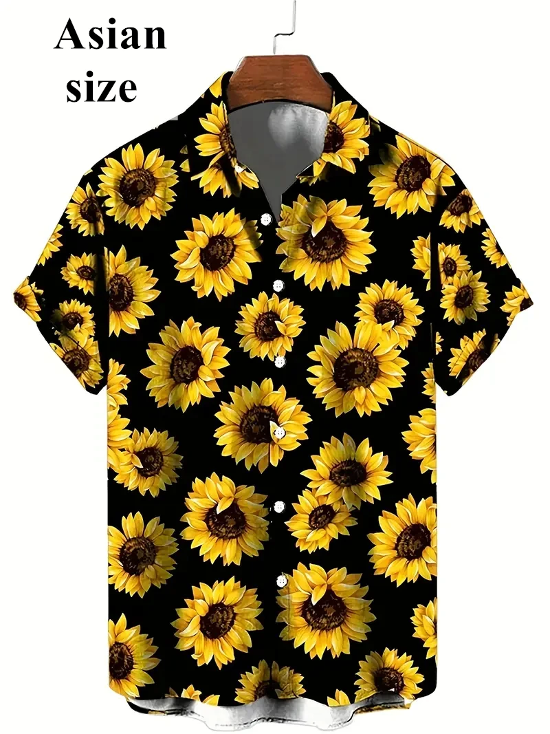 New Summer Sunflower Print Shirt For Men Women Casual Fashion Short Sleeve Button Shirts Hawaiian Vacation Breathable Blouse Tee
New Summer Sunflower Print Shirt For Men Women Casual Fashion Short Sleeve Button Shirts Hawaiian Vacation Breathable Blouse Tee