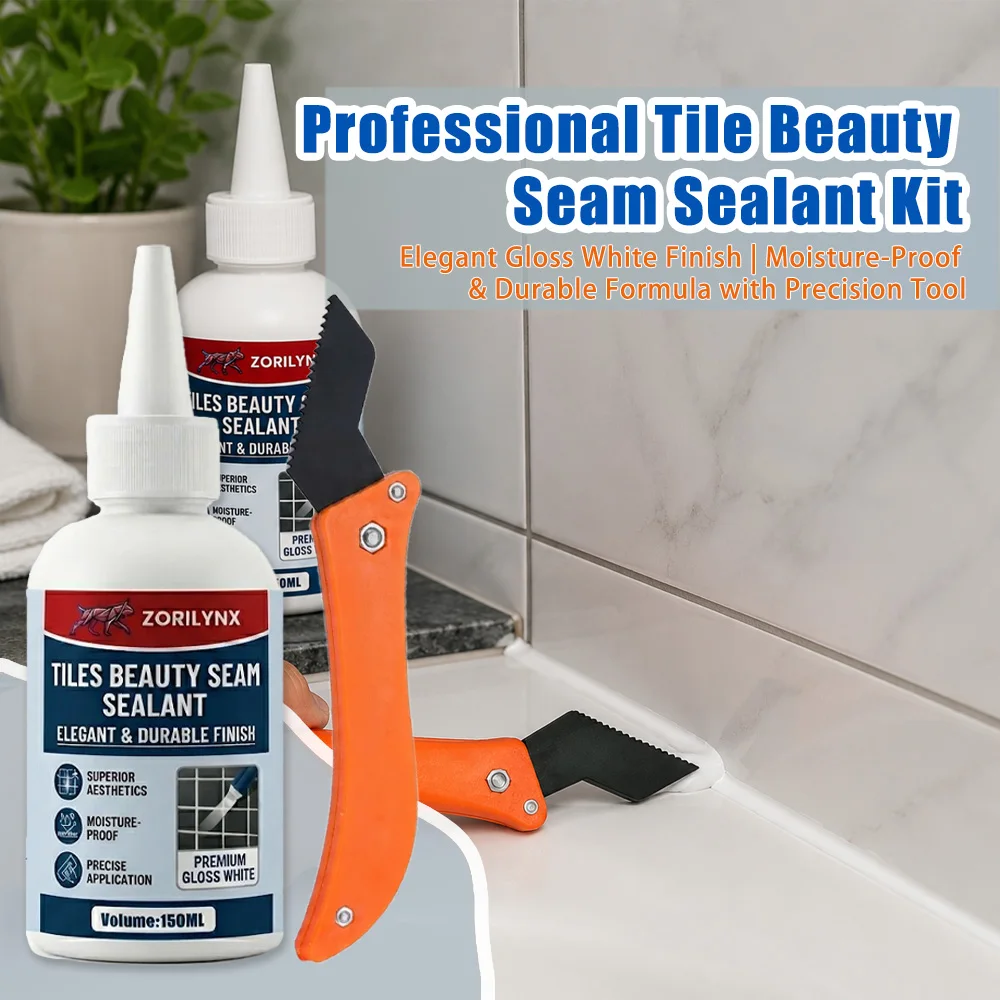 150ml Tile Grout Repair Sealant White Waterproof Gap Filler with Scraper for Bathroom Kitchen Floor Wall Crack Caulk ZORILYNX
150ml Tile Grout Repair Sealant White Waterproof Gap Filler with Scraper for Bathroom Kitchen Floor Wall Crack Caulk ZORILYNX
