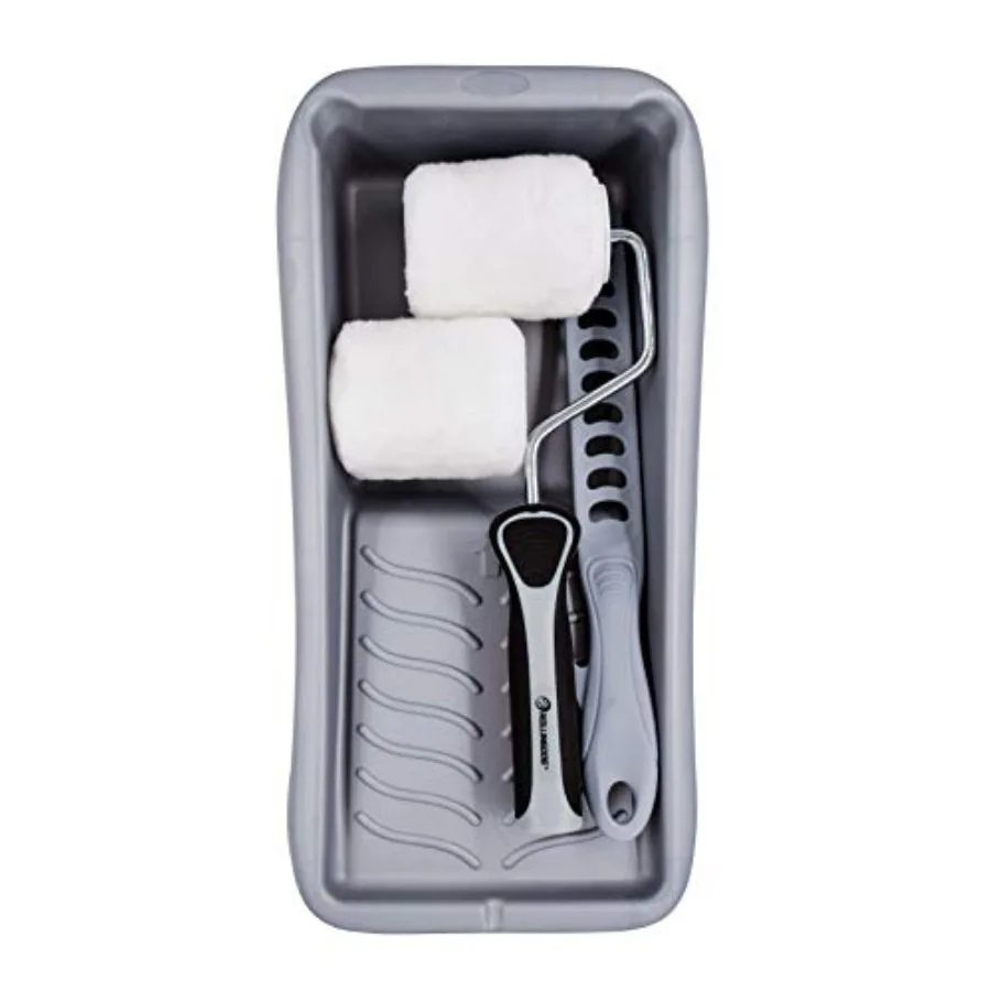 ROLLINGDOG Small Paint Roller Kit - 3 Inch Paint Roller Cover, Roller Frame with Tray, Paint Stir Bar House Painting Tool for W
ROLLINGDOG Small Paint Roller Kit - 3 Inch Paint Roller Cover, Roller Frame with Tray, Paint Stir Bar House Painting Tool for W