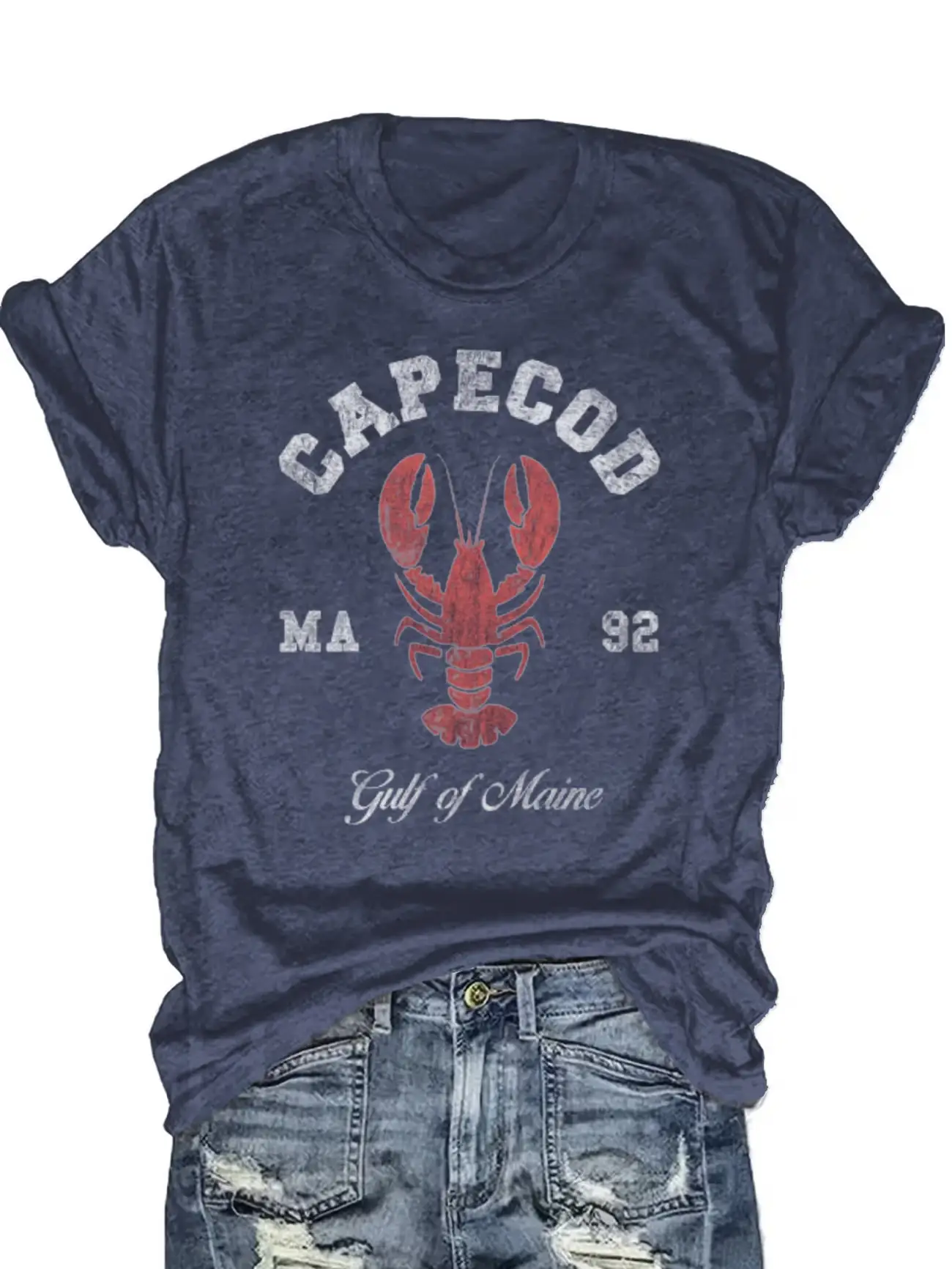 Женская футболка больших размеров с коротким рукавом Cape Cod Lobster Gulf Maine. Удобные и универсальные летние наряды на каждый день.
Женская футболка больших размеров с коротким рукавом Cape Cod Lobster Gulf Maine. Удобные и универсальные летние наряды на каждый день.