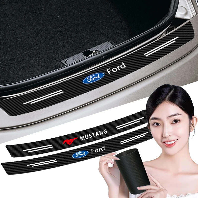 Carbon Fiber Car Trunk Rear Bumper Sticker Guard Plate Protector for Ford Mustang Explorer Focus Shelby GT350 Kuga Fusion F-150
Carbon Fiber Car Trunk Rear Bumper Sticker Guard Plate Protector for Ford Mustang Explorer Focus Shelby GT350 Kuga Fusion F-150