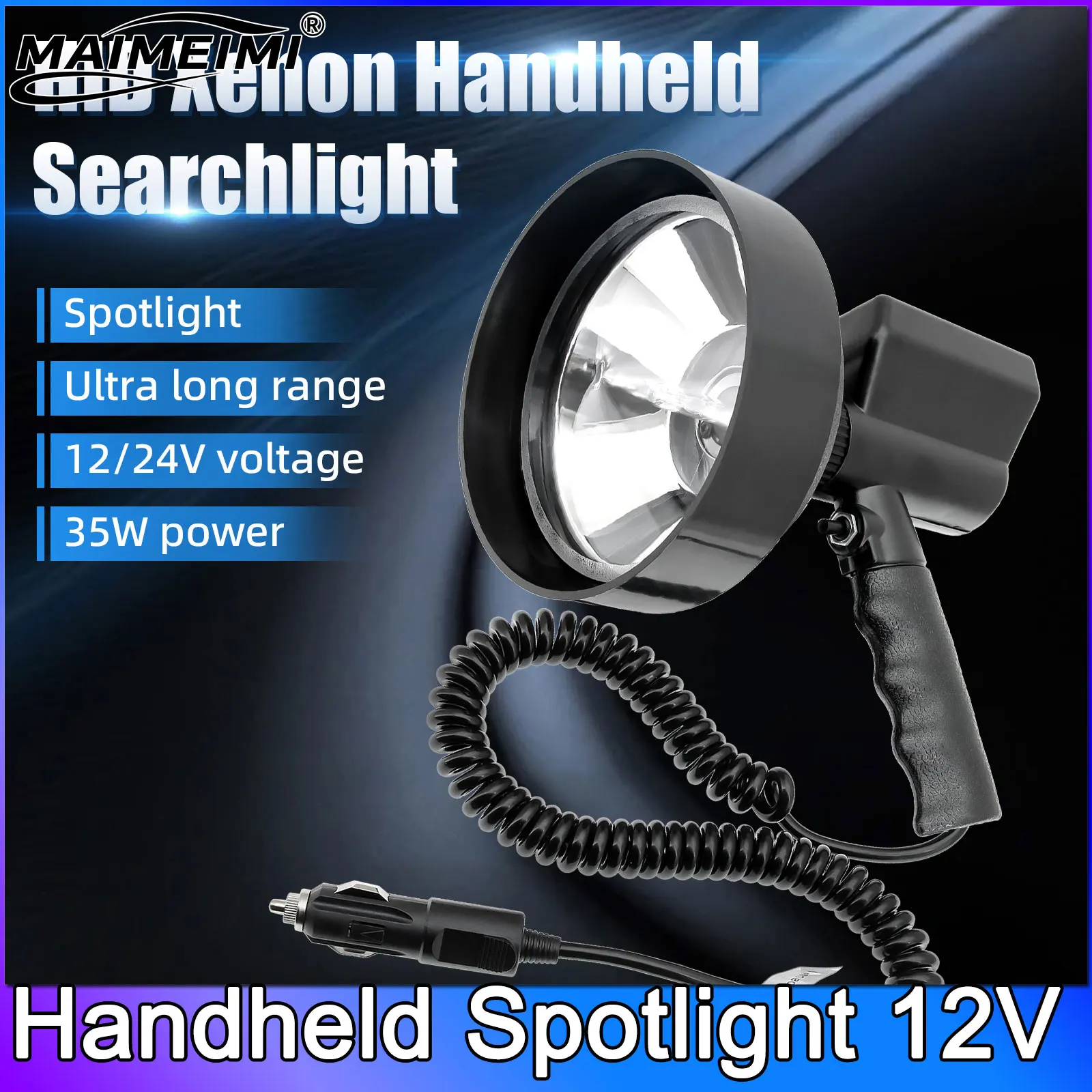 35W 5inch Handheld Spotlight 12V Car Xenon Hunting Lamp Emergency Light Outdoor Searchlight Camping Hunting Fishing Customized
35W 5inch Handheld Spotlight 12V Car Xenon Hunting Lamp Emergency Light Outdoor Searchlight Camping Hunting Fishing Customized