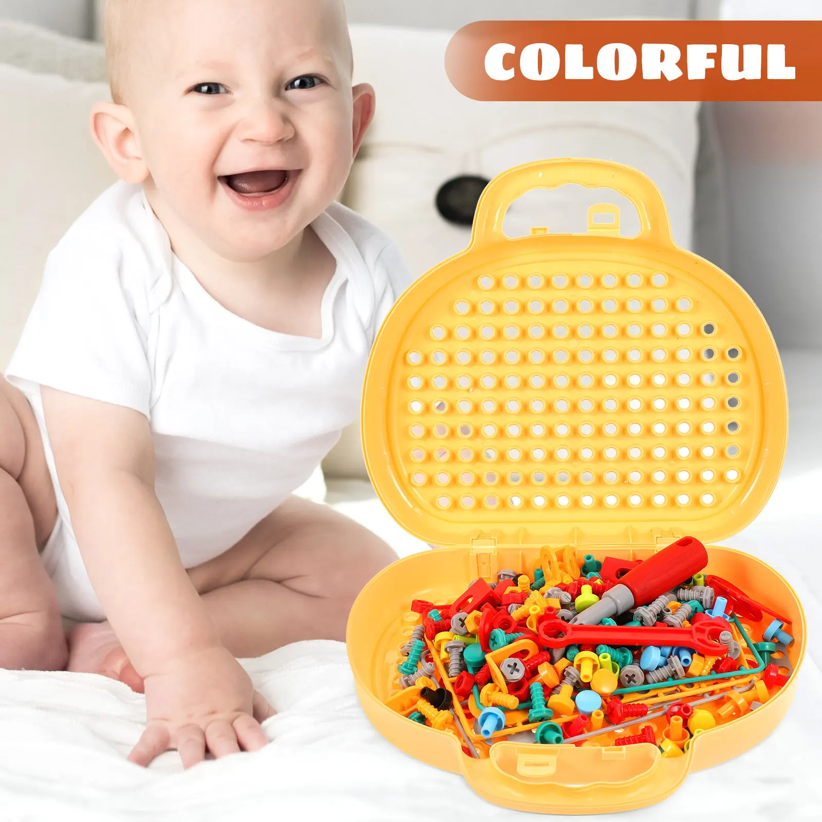 1 Set Nut DIY Learning Kids Tool Set Disassemble Build Pattern Early Educational Children Gift Toddler Development Plaything
1 Set Nut DIY Learning Kids Tool Set Disassemble Build Pattern Early Educational Children Gift Toddler Development Plaything