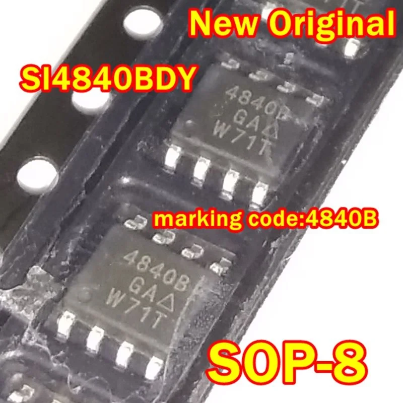 10Pcs to 500Pcs New Original Si4840Bdy Sop-8 Marking Code:4840B N-Channel 40-V (D-S) Mosfet
10Pcs to 500Pcs New Original Si4840Bdy Sop-8 Marking Code:4840B N-Channel 40-V (D-S) Mosfet