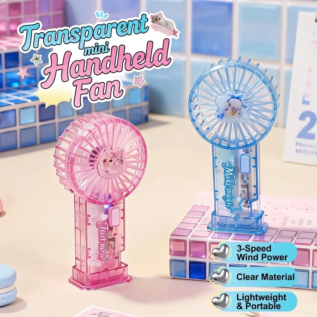 Cute Kawaii Pet Mini Fan Portable Handheld Desk Fan Transparent Cat Dog Pocket USB Rechargeable Cooling Fan for Girls Gift
Cute Kawaii Pet Mini Fan Portable Handheld Desk Fan Transparent Cat Dog Pocket USB Rechargeable Cooling Fan for Girls Gift