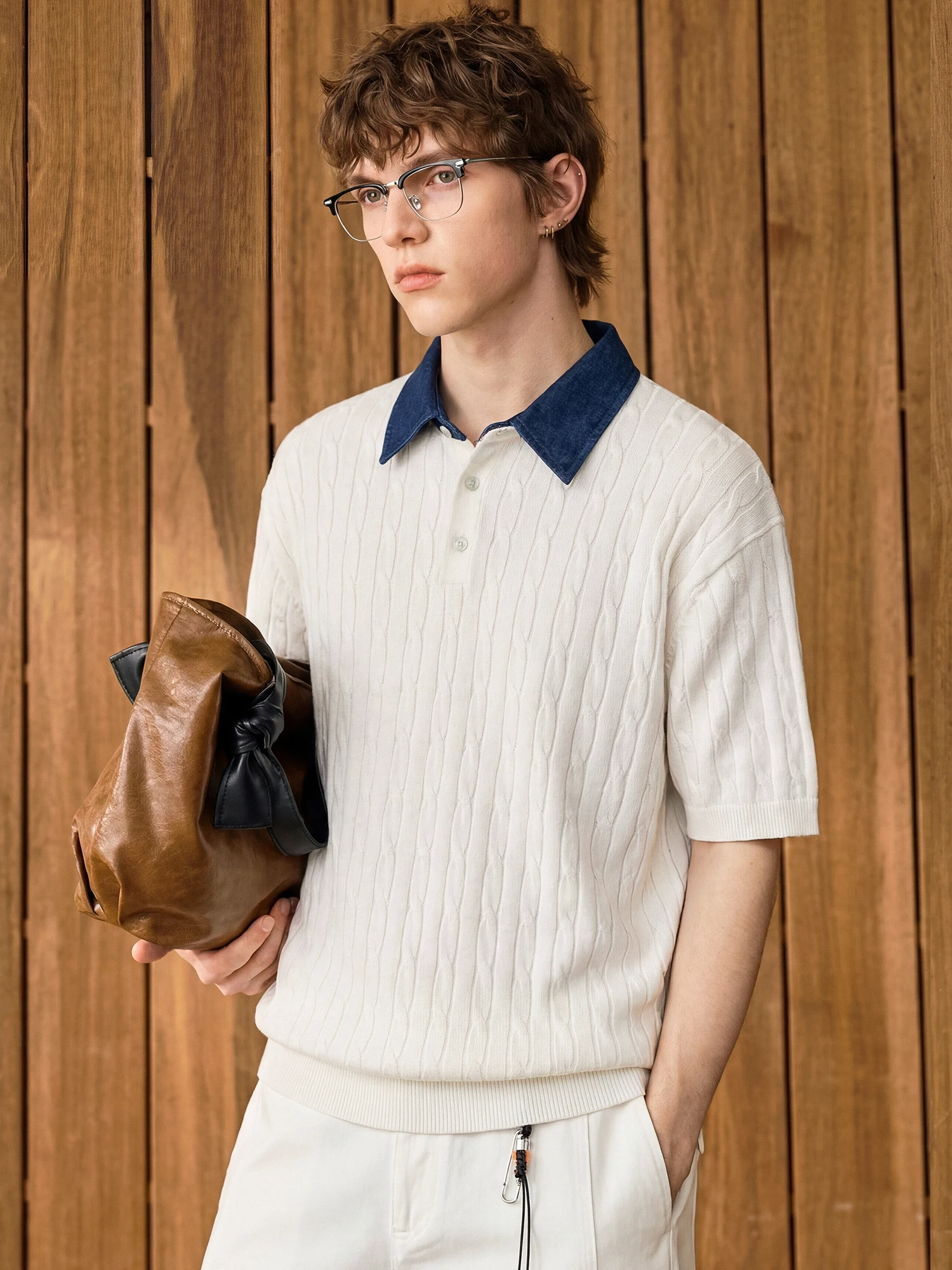 Knitted Knotted Neck Shirt Men's Spring Summer Short Sleeve Fake Two-Piece Old Money Style Breathable Standard Fit Shirt
Knitted Knotted Neck Shirt Men's Spring Summer Short Sleeve Fake Two-Piece Old Money Style Breathable Standard Fit Shirt