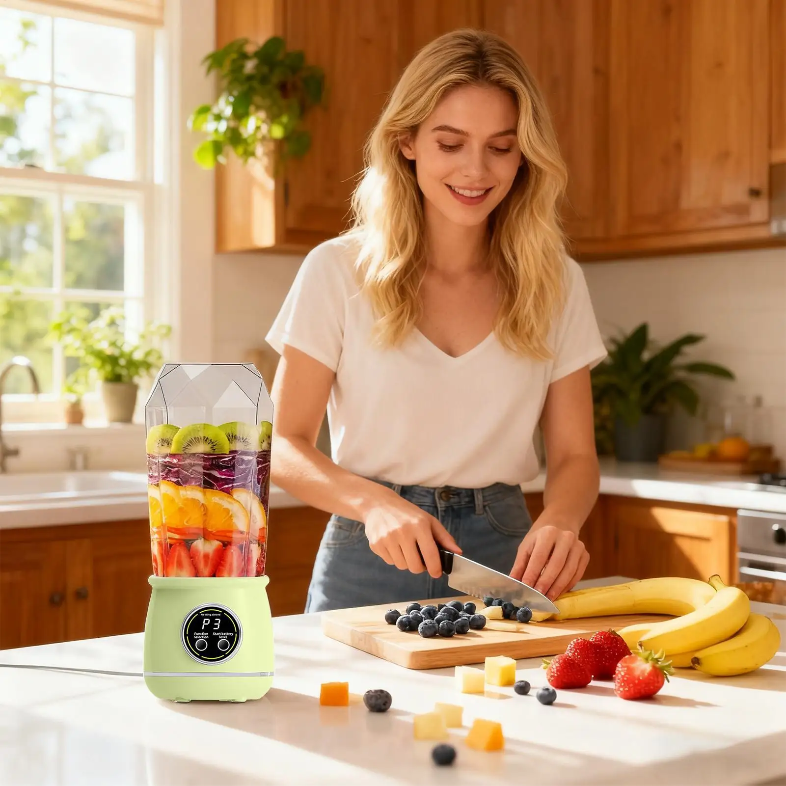 Портативный блендер, перезаряжаемый, 550 мл, герметичный, беспроводной, мощный, электрический блендер для фруктов, дорожная чашка для фруктов
Портативный блендер, перезаряжаемый, 550 мл, герметичный, беспроводной, мощный, электрический блендер для фруктов, дорожная чашка для фруктов