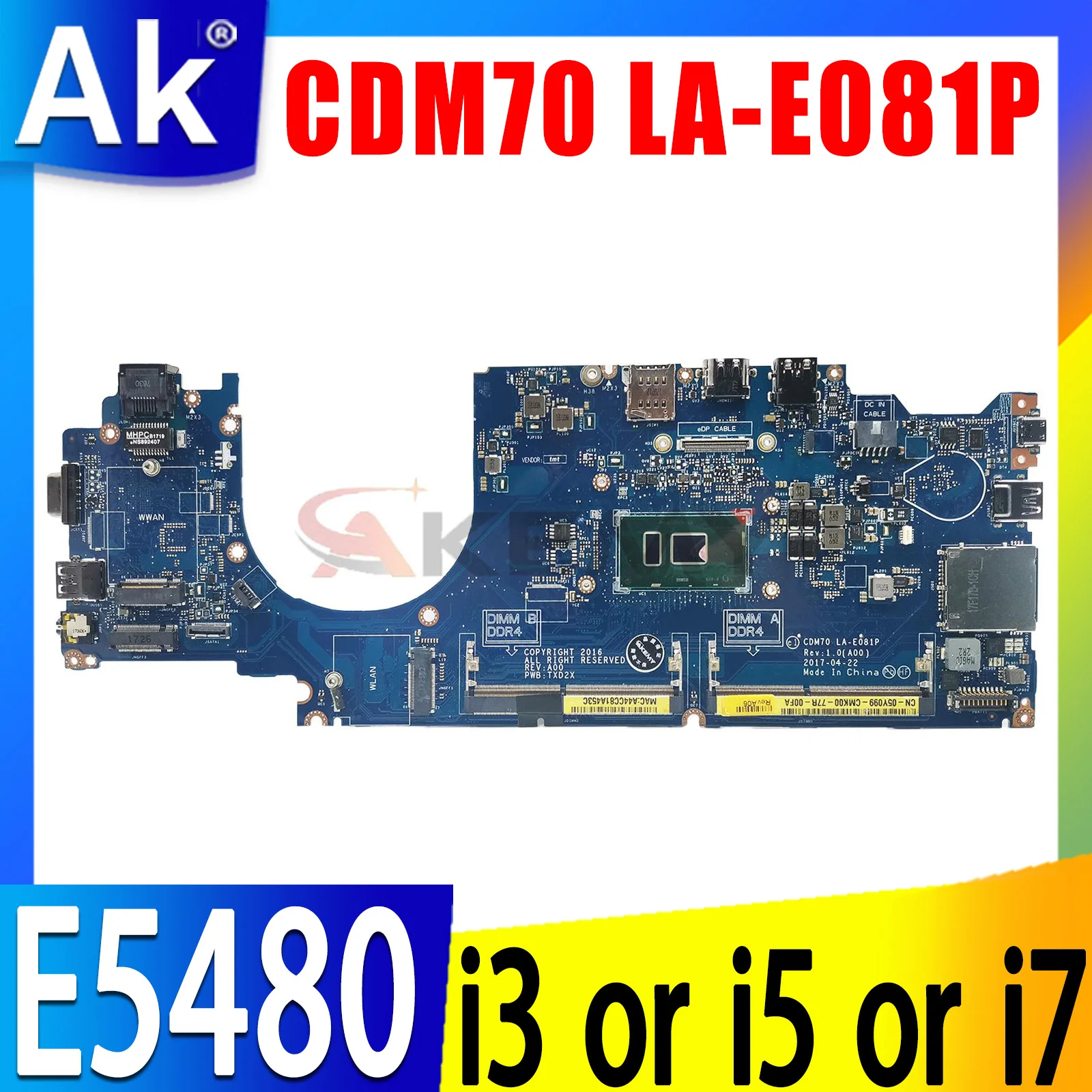 Материнская плата для ЦП Dell Latitude 5480 E5480 материнская плата для ноутбука 0NNXR5 04X333 0W86DG 06G614 026KGV i3 i5 i7 6-го/7-го поколения
Материнская плата для ЦП Dell Latitude 5480 E5480 материнская плата для ноутбука 0NNXR5 04X333 0W86DG 06G614 026KGV i3 i5 i7 6-го/7-го поколения