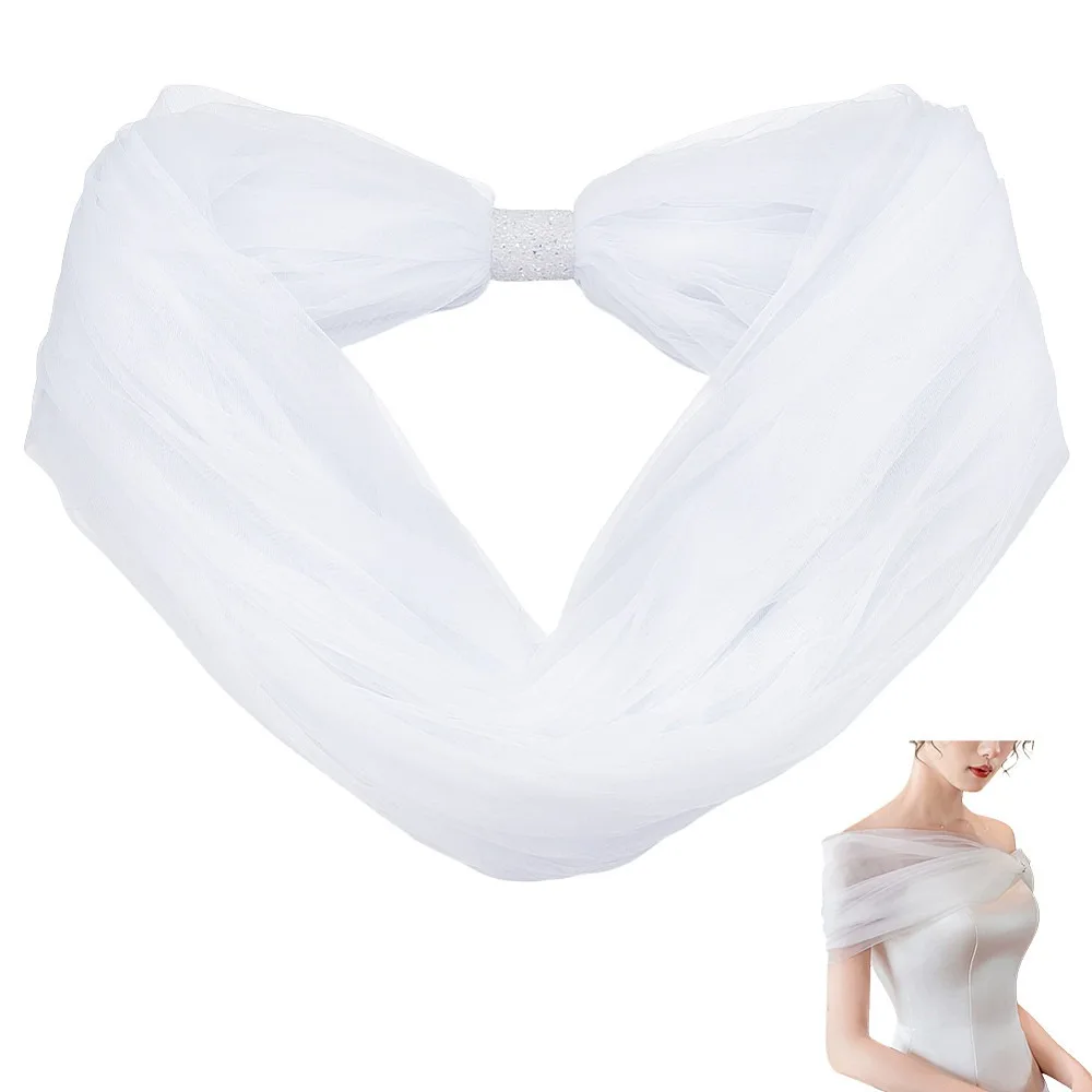 Nylon Bridal Mesh Shawl with Rhinestone White 1140x32mm
Nylon Bridal Mesh Shawl with Rhinestone White 1140x32mm