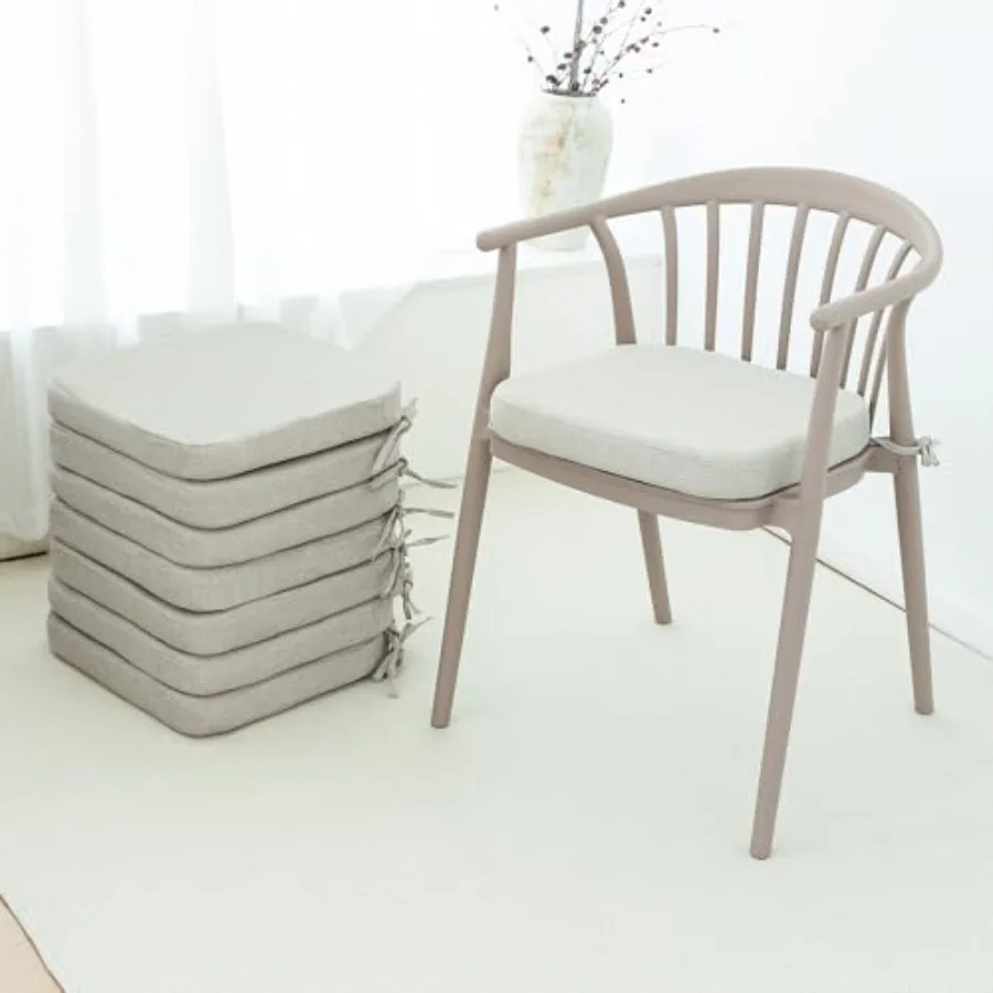 Indoor Outdoor Dining Chair Cushions with Ties, Seat Pads for Kitchen with Washable Cover and Non-Slip Bottom, High-Resilient F
Indoor Outdoor Dining Chair Cushions with Ties, Seat Pads for Kitchen with Washable Cover and Non-Slip Bottom, High-Resilient F