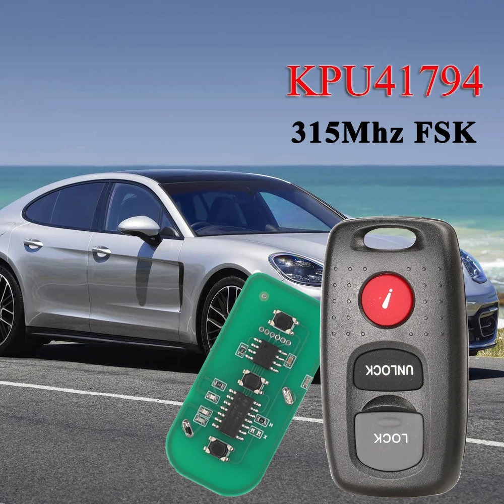 jingyuqin KPU41794 Remote Car Key Keyless Entry 315Mhz For Mazda 6 2003 2004 2005 For Mazda 3 2004-2008 Fob Smart 3Buttons 
jingyuqin KPU41794 Remote Car Key Keyless Entry 315Mhz For Mazda 6 2003 2004 2005 For Mazda 3 2004-2008 Fob Smart 3Buttons