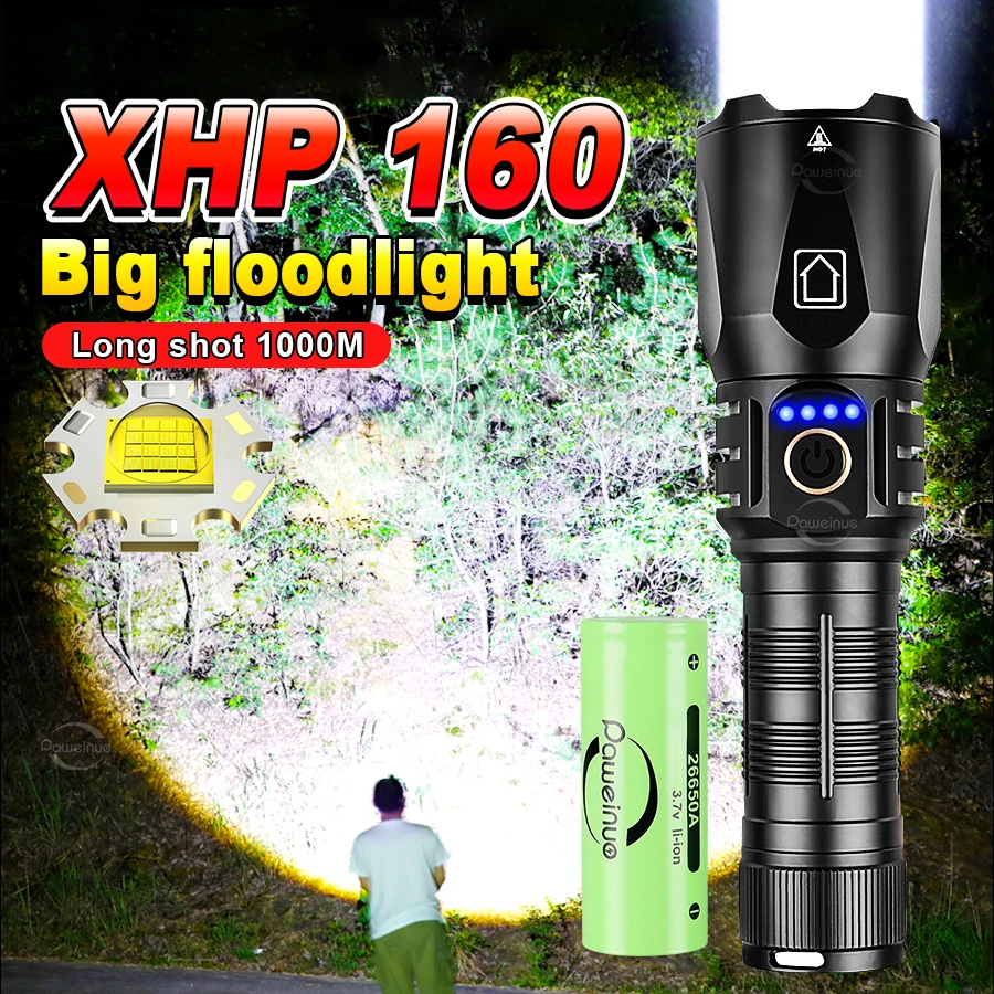 2025NEW Super Bright Flashlight USB Rechargeable XHP160 LED Long Range Tactical Torch Outdoor Waterproof Camping Fishing Lantern
2025NEW Super Bright Flashlight USB Rechargeable XHP160 LED Long Range Tactical Torch Outdoor Waterproof Camping Fishing Lantern