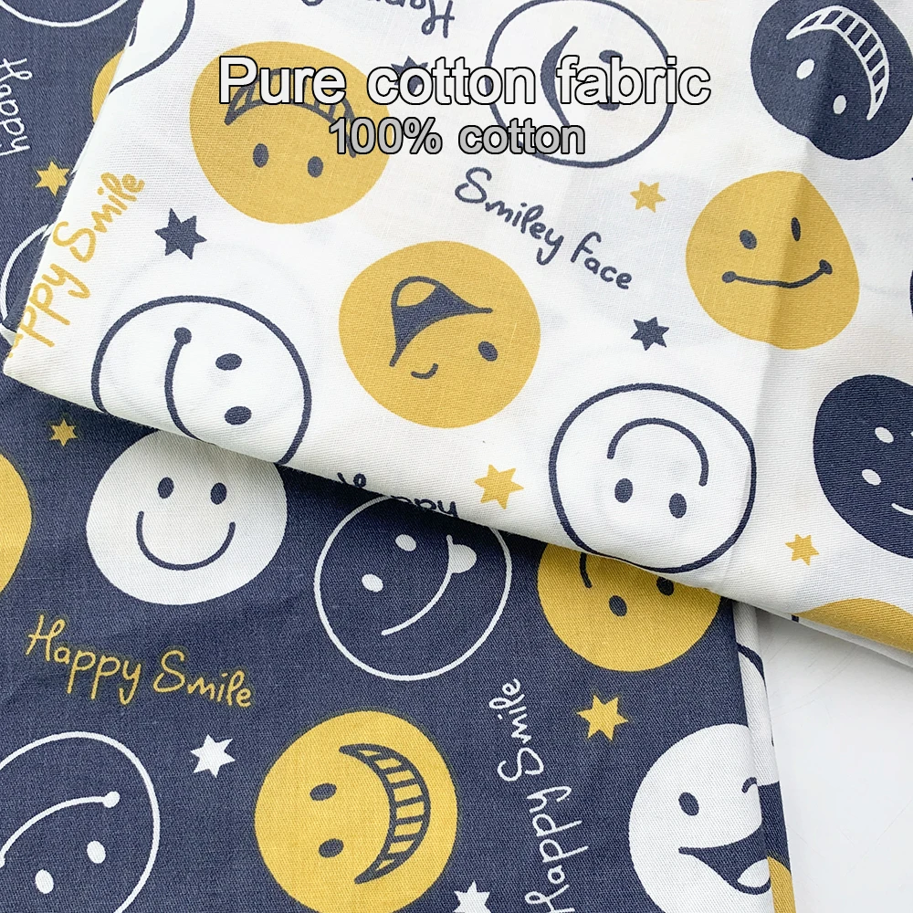 Cotton Fabrics Per Meter Clearance Cartoon Smiling Face Pattern Cotton Fabric For Needlework For Handmade Children's Bedding
Cotton Fabrics Per Meter Clearance Cartoon Smiling Face Pattern Cotton Fabric For Needlework For Handmade Children's Bedding 