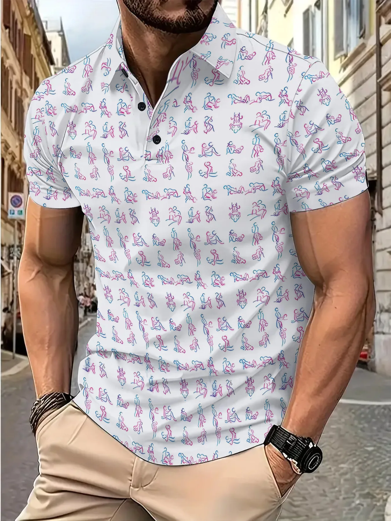 2025 European Size men's Summer new fashion casual 3D printed pattern button lapel solid color top
2025 European Size men's Summer new fashion casual 3D printed pattern button lapel solid color top