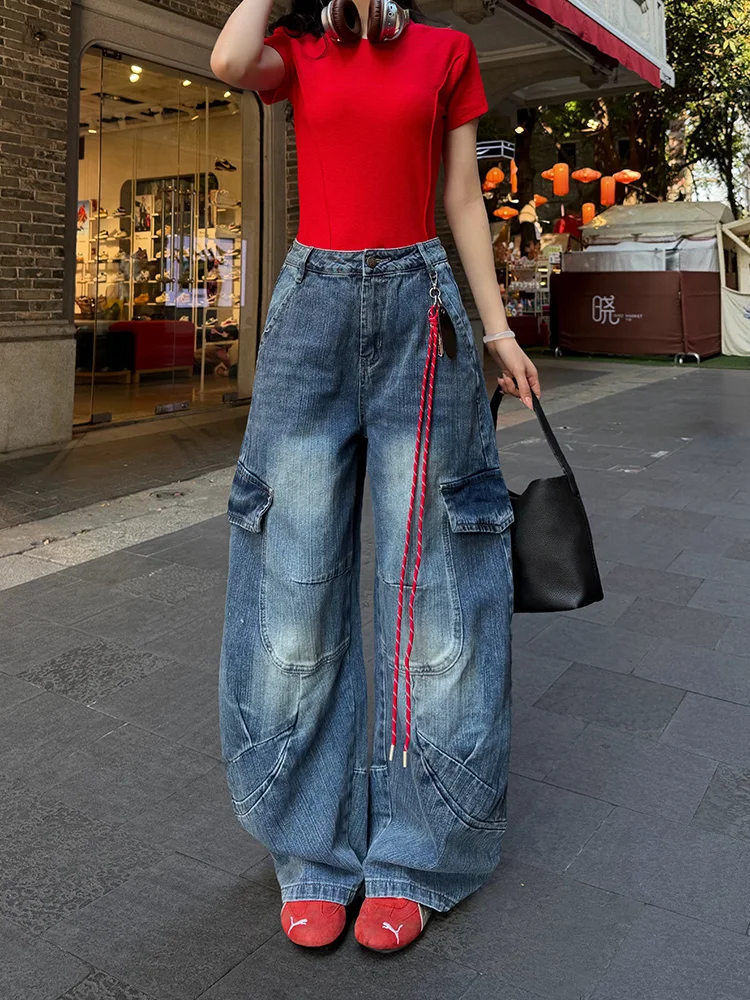 Джинсы женские прямые с высокой талией, из денима с эффектом потертости, свободного кроя, универсальные, повседневные, весенняя новинка
Джинсы женские прямые с высокой талией, из денима с эффектом потертости, свободного кроя, универсальные, повседневные, весенняя новинка