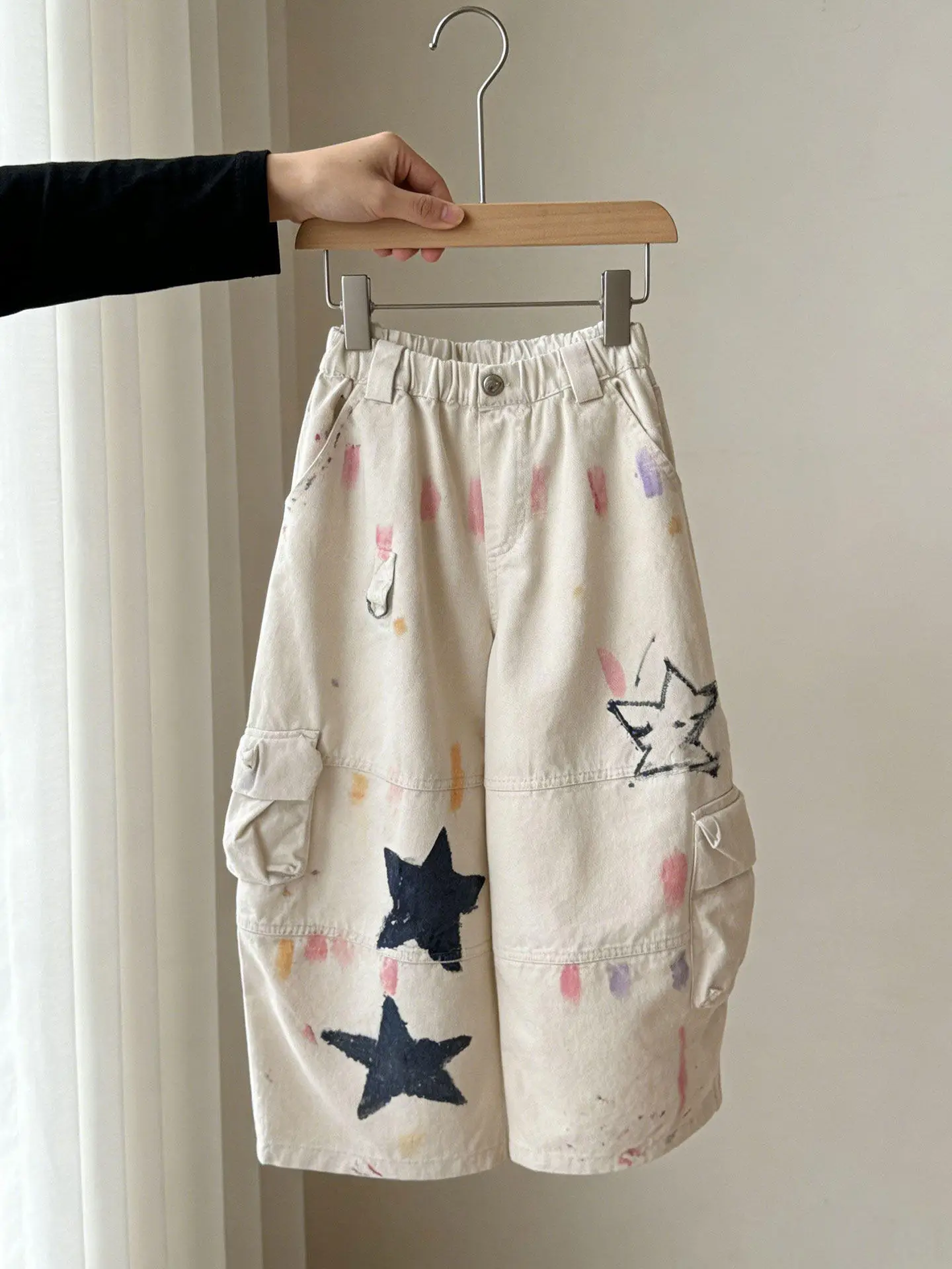 Spring Thin Wide Leg Pants for Girls Children's Workwear Trousers Graffiti Personality Cute Street Style Long Pants
Spring Thin Wide Leg Pants for Girls Children's Workwear Trousers Graffiti Personality Cute Street Style Long Pants
