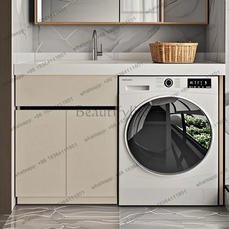 Balcony Washing Machine Cabinets Modern Design with Washboard Toilet Storage Cabinet Bathroom Furniture
Balcony Washing Machine Cabinets Modern Design with Washboard Toilet Storage Cabinet Bathroom Furniture