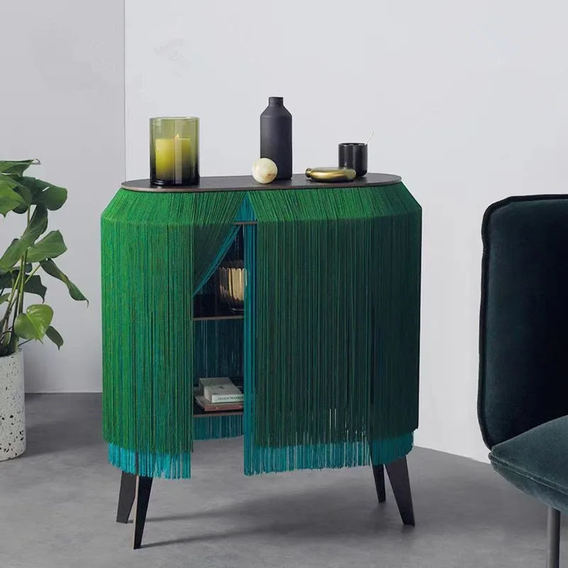 Designer New Tassel Decorative Storage Cabinet Modern Light Luxury Home Furnishing Bedroom Blue Assembled Edge Cabinet Locker
Designer New Tassel Decorative Storage Cabinet Modern Light Luxury Home Furnishing Bedroom Blue Assembled Edge Cabinet Locker