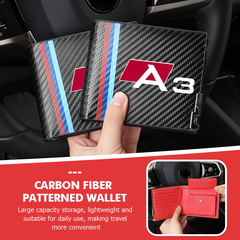 For Audi Car Carbon Fiber Wallet Passport ID Card Storage Bag Coin Purse A1 A3 A4 A5 A6 A7 A8 Q2 Q3 Q5 Q7 Q8 S7 S8 B6 B7 B8
For Audi Car Carbon Fiber Wallet Passport ID Card Storage Bag Coin Purse A1 A3 A4 A5 A6 A7 A8 Q2 Q3 Q5 Q7 Q8 S7 S8 B6 B7 B8