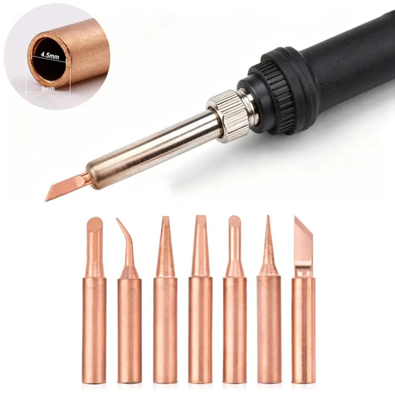 5Pcs Pure Copper Soldering Iron Tips Set I+B+K+2.4D+3C Electric Hot Bare Copper Head 900M for DIY Craft And Electronic Repair
5Pcs Pure Copper Soldering Iron Tips Set I+B+K+2.4D+3C Electric Hot Bare Copper Head 900M for DIY Craft And Electronic Repair