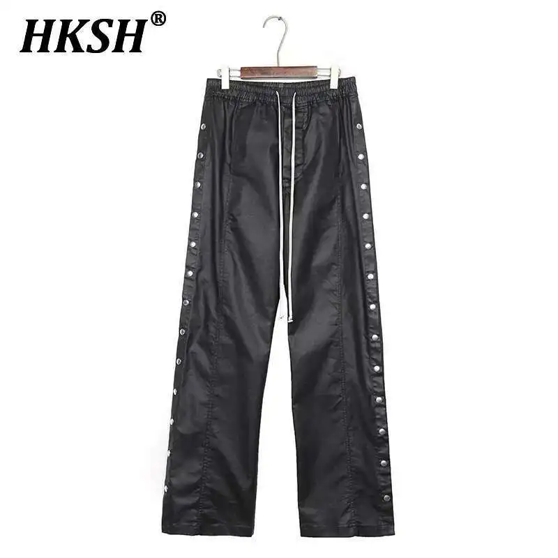 HKSH Men's Tide Niche Design Dark Coating Wax Face Straight Wide Leg Buckle Denim Loose Casual Pants Punk Fashion Jeans HK0041
HKSH Men's Tide Niche Design Dark Coating Wax Face Straight Wide Leg Buckle Denim Loose Casual Pants Punk Fashion Jeans HK0041