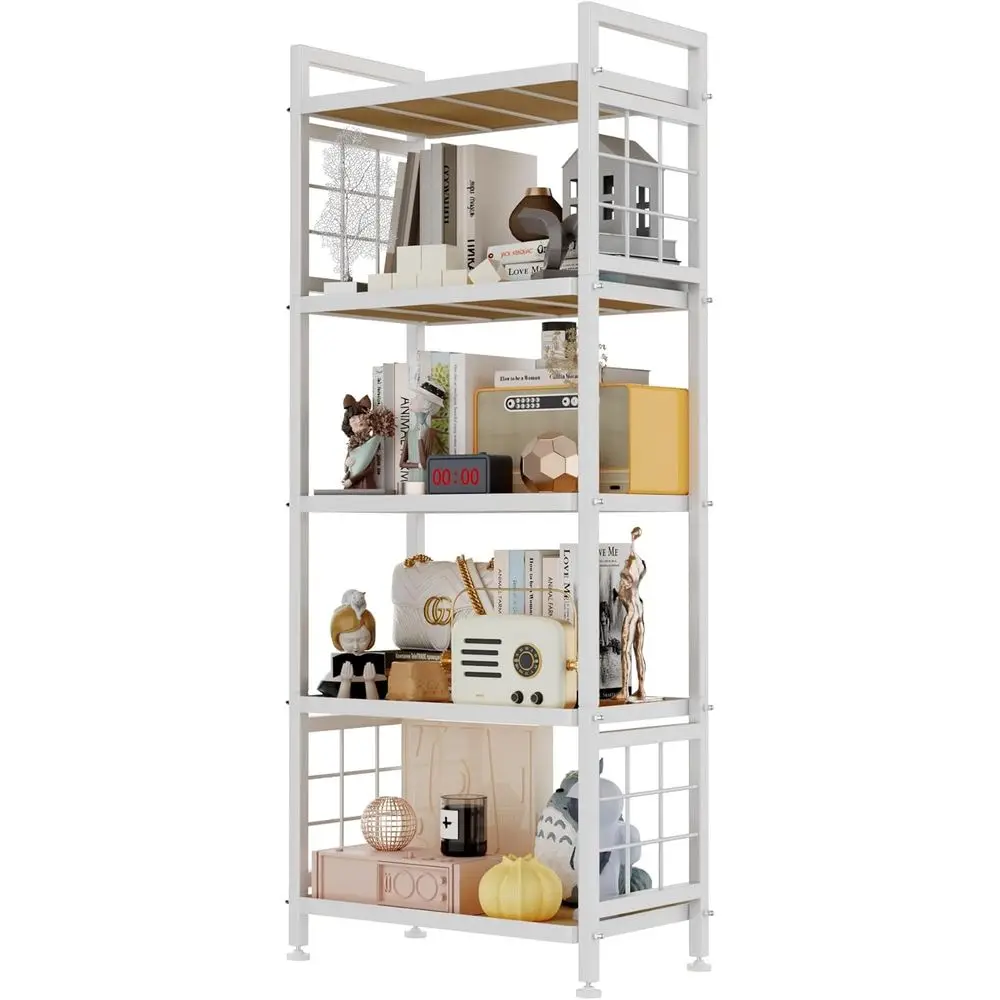 5-Tier Pantry Shelves with Wooden Boards, Heavy Duty Storage Shelves & Book Shel, Adjustable Metal Shelving Unit or Kitchen Bath
5-Tier Pantry Shelves with Wooden Boards, Heavy Duty Storage Shelves & Book Shel, Adjustable Metal Shelving Unit or Kitchen Bath