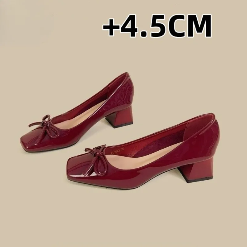 2026 New Style French Square-Toe Mary Jane Shoes- Women's Wine Red Ribboned Thick Heels - Versatile Business Casual Slides,35-42
2026 New Style French Square-Toe Mary Jane Shoes- Women's Wine Red Ribboned Thick Heels - Versatile Business Casual Slides,35-42