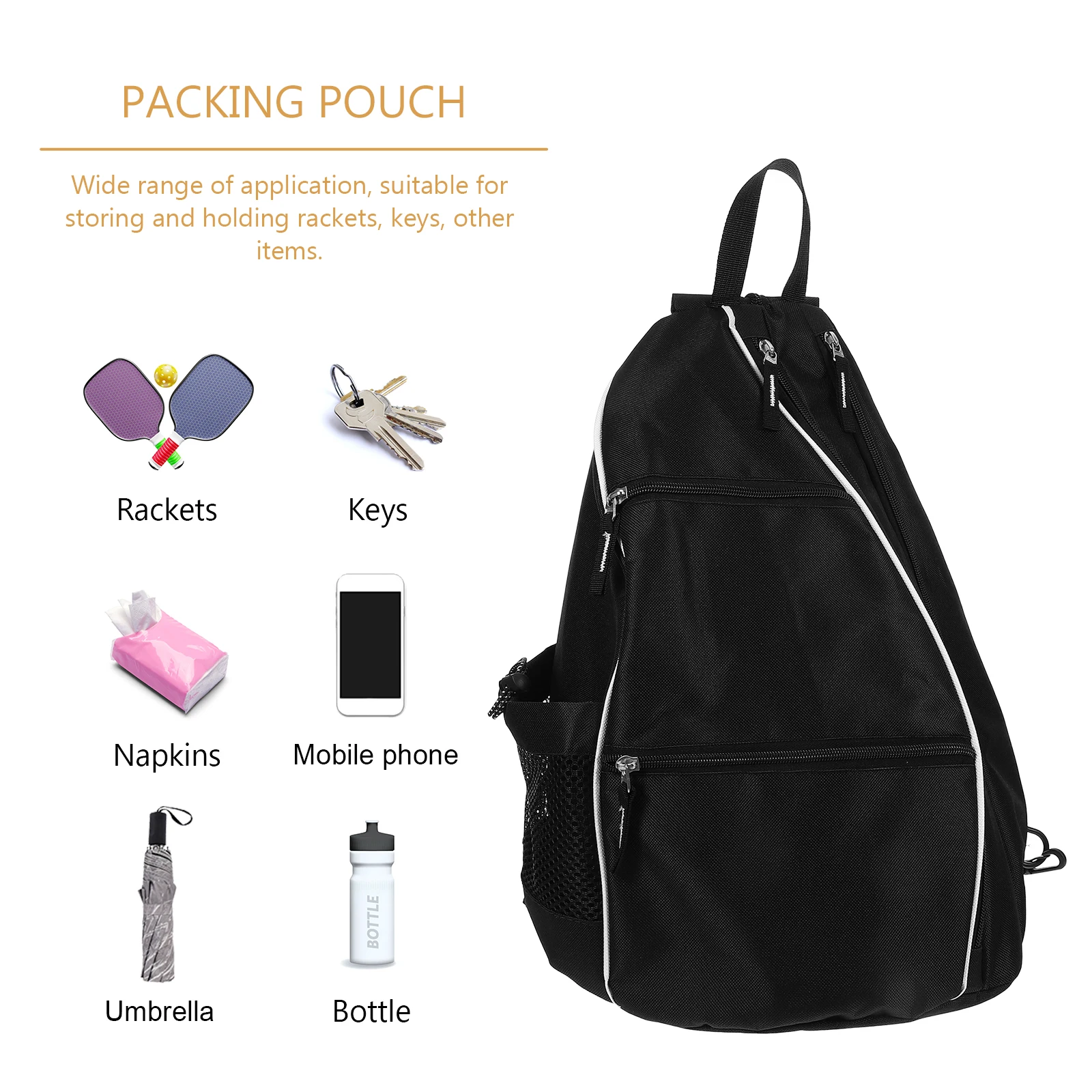 Portable Ball Racket Bag Reusable Paddle Protector Lightweight Polyester Material Outdoor Sports Accessory Multi-Function
Portable Ball Racket Bag Reusable Paddle Protector Lightweight Polyester Material Outdoor Sports Accessory Multi-Function