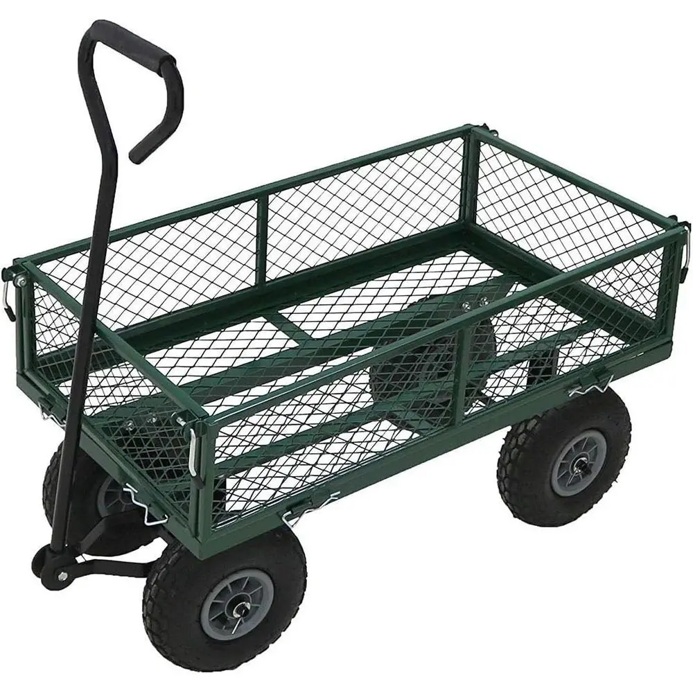 Sturdy Metal Garden Trolley - Green Outdoor Utility Cart for Transporting Gardening Supplies
Sturdy Metal Garden Trolley - Green Outdoor Utility Cart for Transporting Gardening Supplies