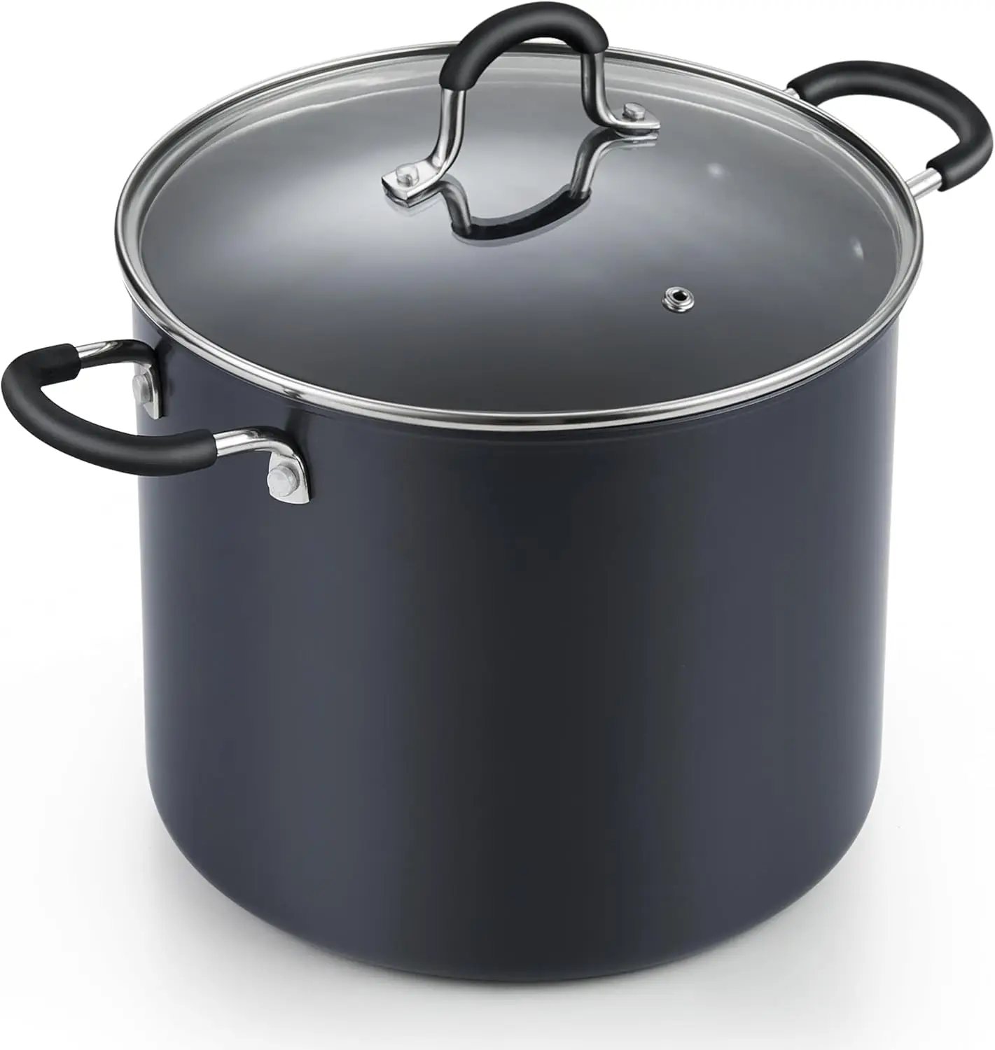 Professional Hard Anodized Nonstick Stockpot with Lid, 10 Quart Oven Safe Soup Pot, Stay Cool Handles in Black
Professional Hard Anodized Nonstick Stockpot with Lid, 10 Quart Oven Safe Soup Pot, Stay Cool Handles in Black