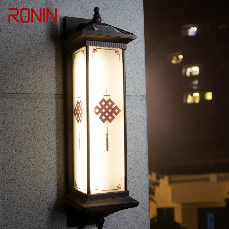 Настенный светильник RONIN на солнечной батарее, уличное творчество, светильник с узлом в китайском стиле, водонепроницаемый IP65 для дома, виллы, балкона, двора
Настенный светильник RONIN на солнечной батарее, уличное творчество, светильник с узлом в китайском стиле, водонепроницаемый IP65 для дома, виллы, балкона, двора