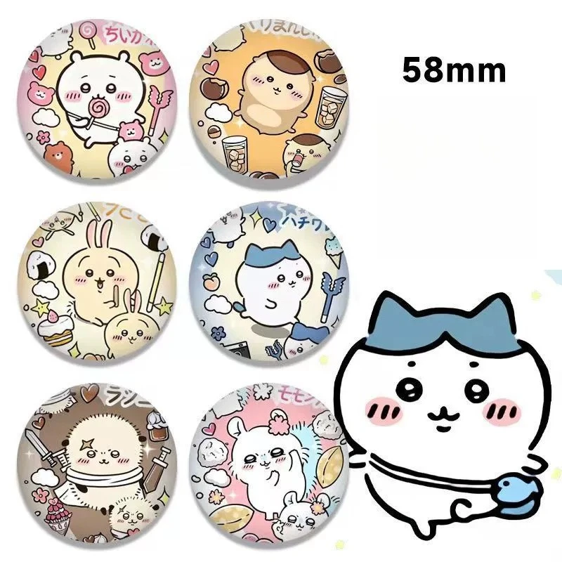 6 шт., 58 мм, новая мультяшная брошь серии Chiikawa, милый значок для творчества, кулон для мужчин и женщин, подарки на день рождения
6 шт., 58 мм, новая мультяшная брошь серии Chiikawa, милый значок для творчества, кулон для мужчин и женщин, подарки на день рождения