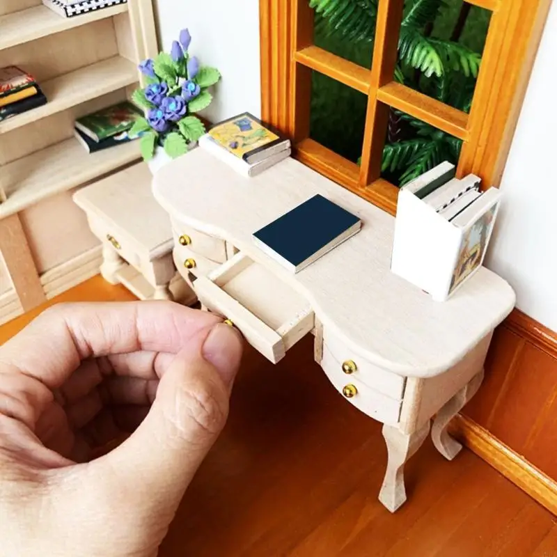2PCS 1/12 Scale Miniature Wooden Desk Chair Set Unpainted Dollhouses Furniture Model For DIY Room Decoration A2UB
2PCS 1/12 Scale Miniature Wooden Desk Chair Set Unpainted Dollhouses Furniture Model For DIY Room Decoration A2UB