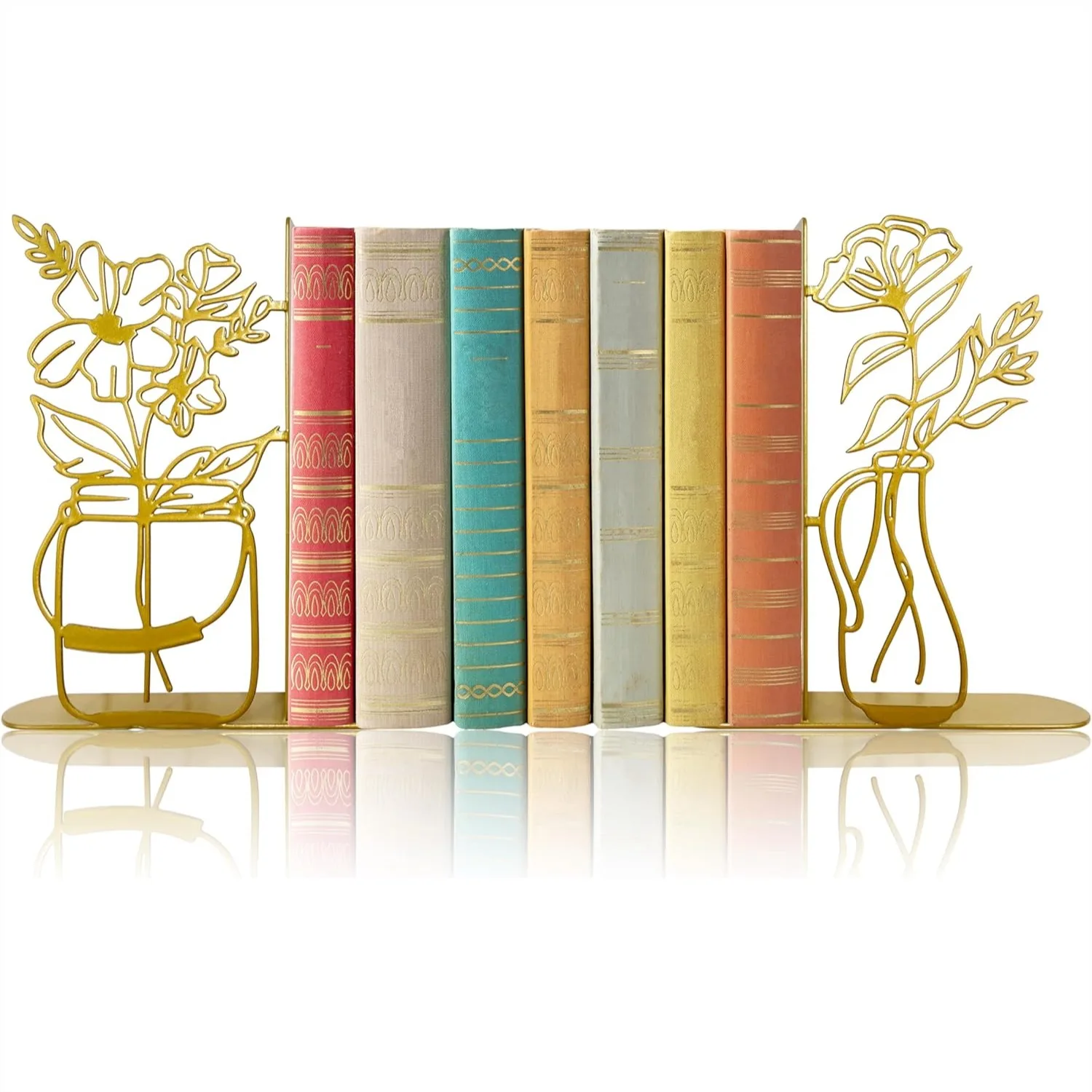 Metal Flower Vase Book Ends, Cute Book Ends for Office Home Decor Decorative Book Ends for Shelves, Ideal Gift for Book
Metal Flower Vase Book Ends, Cute Book Ends for Office Home Decor Decorative Book Ends for Shelves, Ideal Gift for Book
