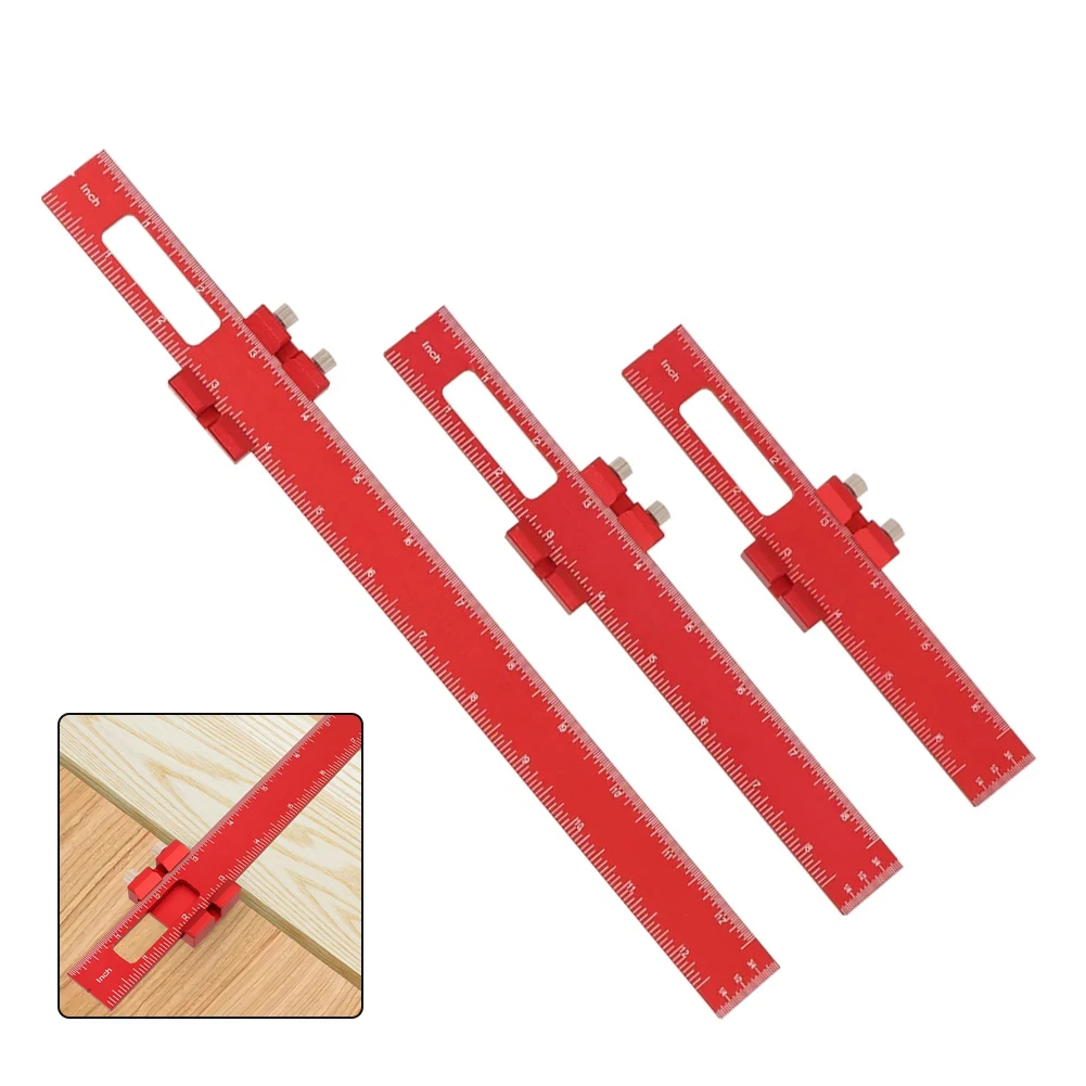 1pc Woodworking Ruler Aluminum Alloy T-Type Scribing Ruler T-Track For Carpentry Marking Measurement Tool
1pc Woodworking Ruler Aluminum Alloy T-Type Scribing Ruler T-Track For Carpentry Marking Measurement Tool