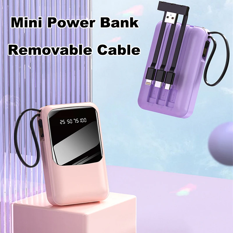 20000mAh Power Bank 4 in 1 Cables Fast Charging Portable Charger Powerbank for iPhone 17 Samsung Huawei Xiaomi External Battery
20000mAh Power Bank 4 in 1 Cables Fast Charging Portable Charger Powerbank for iPhone 17 Samsung Huawei Xiaomi External Battery