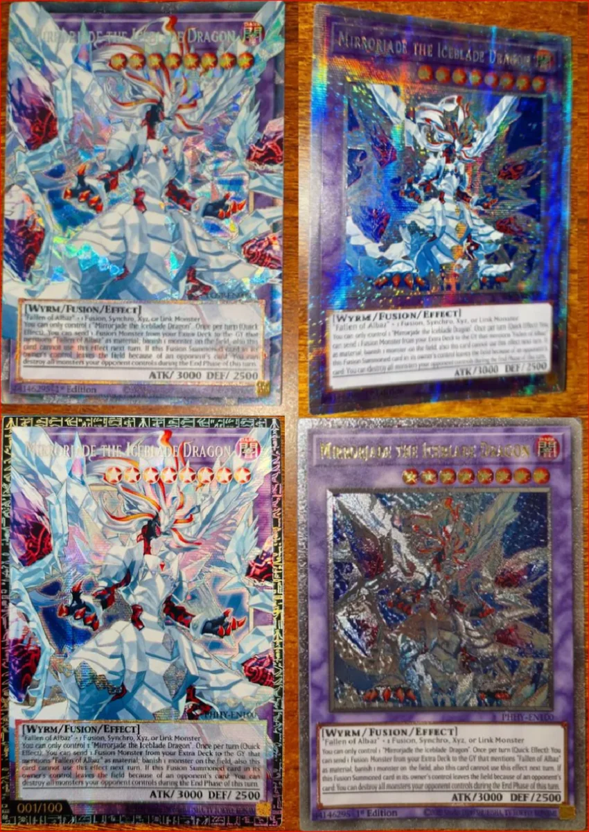Yu-Gi-Oh Mirrorjade the Iceblade Dragon TCG PSER/RA05-EN148 GMR CR UTR Children's Hobby Toy Collectible Card(Not Original)
Yu-Gi-Oh Mirrorjade the Iceblade Dragon TCG PSER/RA05-EN148 GMR CR UTR Children's Hobby Toy Collectible Card(Not Original)