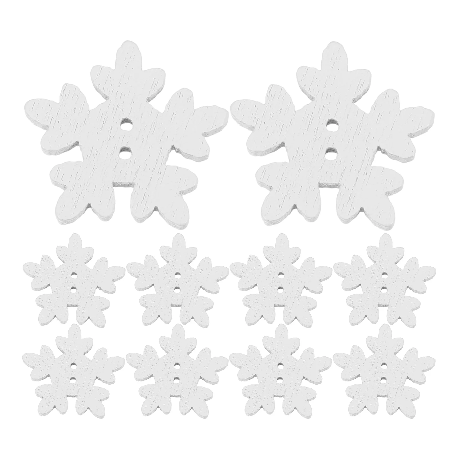 100 Pcs Decorate Snowflake Button Decoration Christmas Embellishments Wooden Buttons for Crafts
100 Pcs Decorate Snowflake Button Decoration Christmas Embellishments Wooden Buttons for Crafts