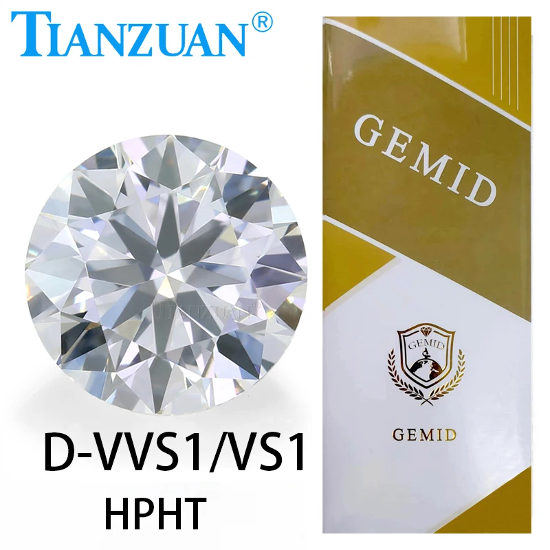 1CT D Цвет VS1 Выращенный в лаборатории бриллиант HPHT 3EX Круглая бриллиантовая огранка Свободный драгоценный камень Бусина с сертификатом GEMID
1CT D Цвет VS1 Выращенный в лаборатории бриллиант HPHT 3EX Круглая бриллиантовая огранка Свободный драгоценный камень Бусина с сертификатом GEMID