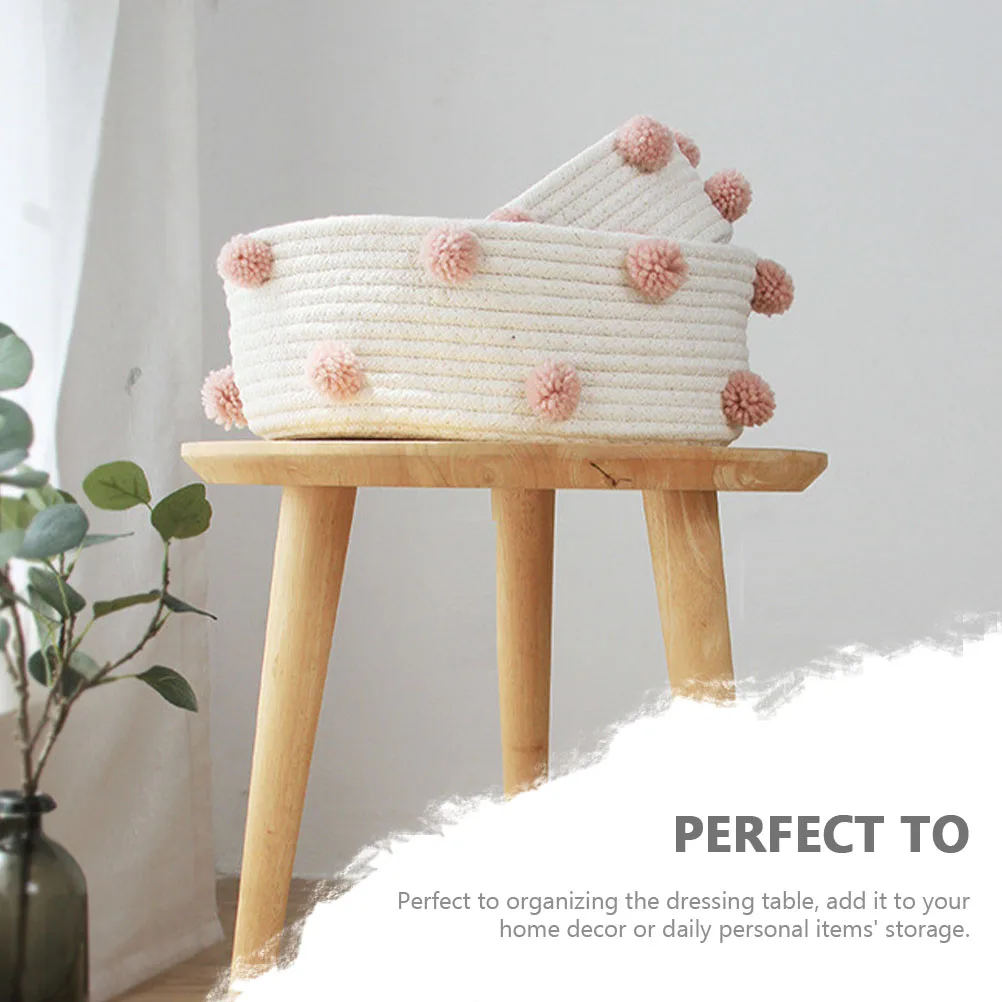 Woven Storage Basket Cotton Holder Pink Baby Organizer Sundry Container Desk Tidy Bedroom Bathroom Storage Solution
Woven Storage Basket Cotton Holder Pink Baby Organizer Sundry Container Desk Tidy Bedroom Bathroom Storage Solution