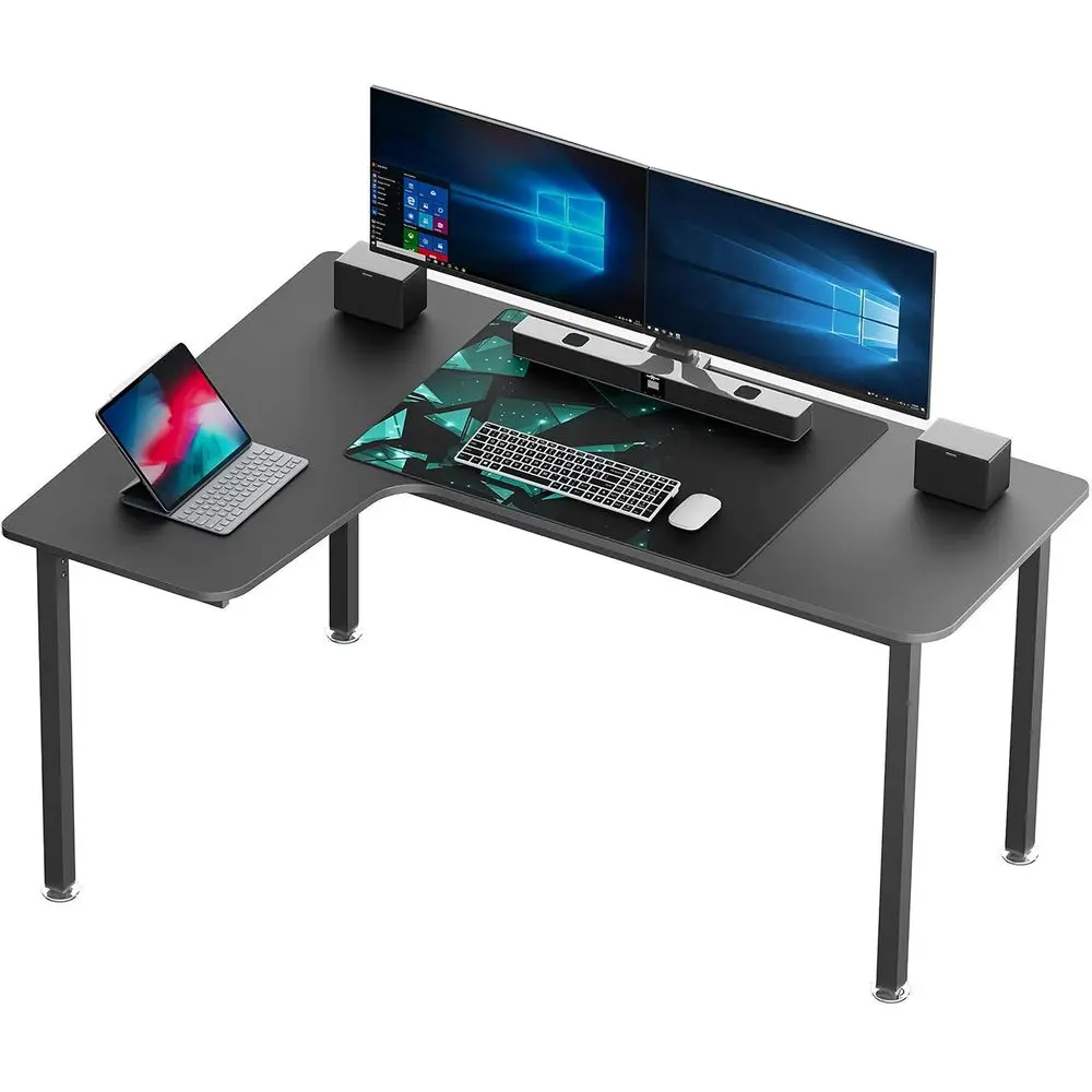 60 Inch L-Shaped Desk: Gaming, Home Office, Study, Writing with Large Mouse Pad, Space-Saving, Easy Assembly, Black
60 Inch L-Shaped Desk: Gaming, Home Office, Study, Writing with Large Mouse Pad, Space-Saving, Easy Assembly, Black
