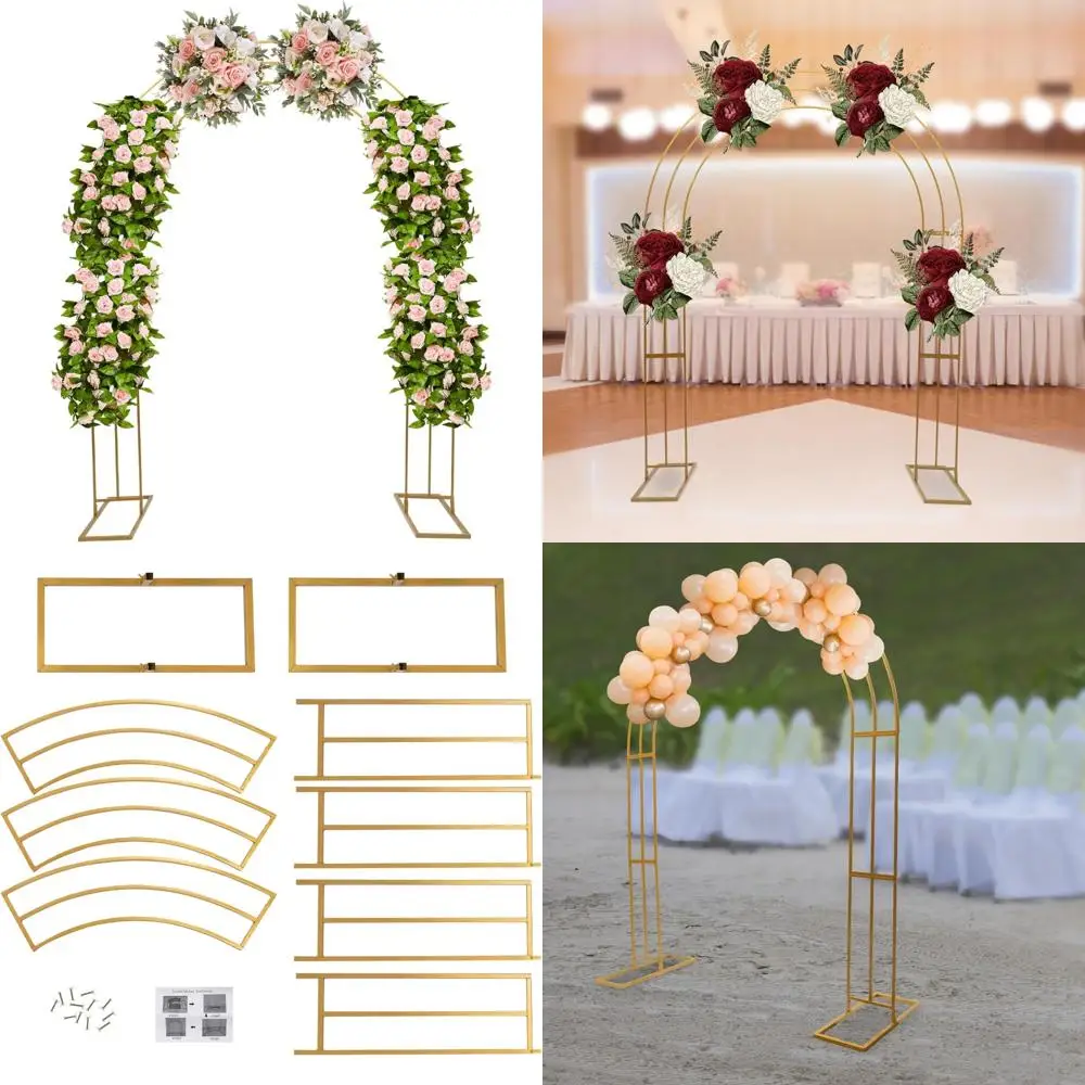 Прочная золотая металлическая свадебная арка с цветочным держателем для украшения воздушных шаров, идеально подходит для мероприятий на открытом воздухе и в помещении.
Прочная золотая металлическая свадебная арка с цветочным держателем для украшения воздушных шаров, идеально подходит для мероприятий на открытом воздухе и в помещении.