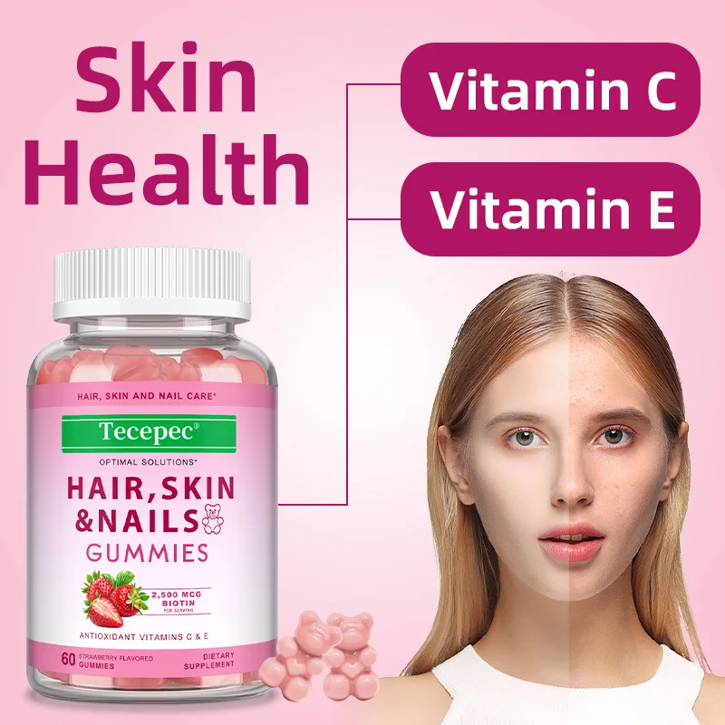 Hair, Skin & Nails Gummies - Supports Hair Growth, Strengthens Nails, Promotes Radiant Skin, Powerful Antioxidant
Hair, Skin & Nails Gummies - Supports Hair Growth, Strengthens Nails, Promotes Radiant Skin, Powerful Antioxidant