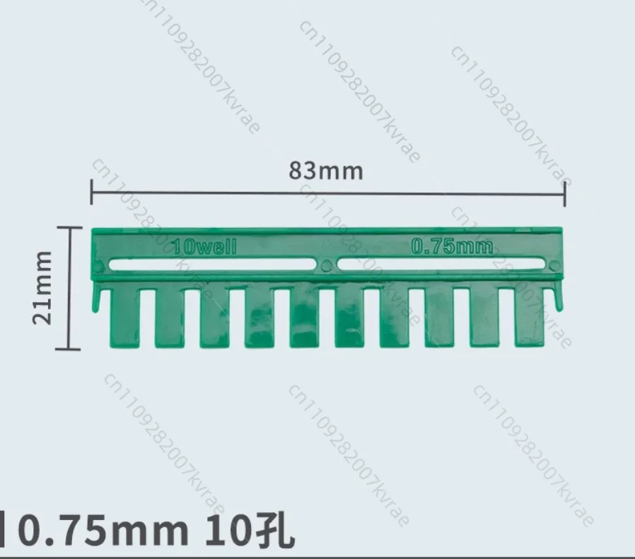 0.75/1.0/1.5/mm WB electrophoresis gel comb, electrophoresis shuttle, vertical electrophoresis comb, loading tooth comb 10pcs
0.75/1.0/1.5/mm WB electrophoresis gel comb, electrophoresis shuttle, vertical electrophoresis comb, loading tooth comb 10pcs
