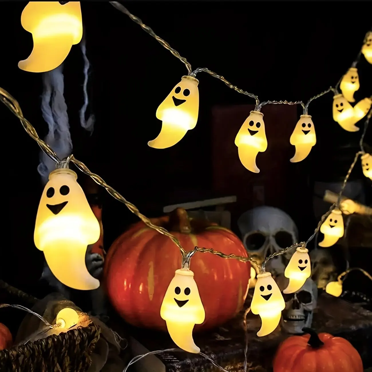 1PC Halloween Decorations Ghost String Lights LED Fairy Lights Battery Powered Home Decor
1PC Halloween Decorations Ghost String Lights LED Fairy Lights Battery Powered Home Decor