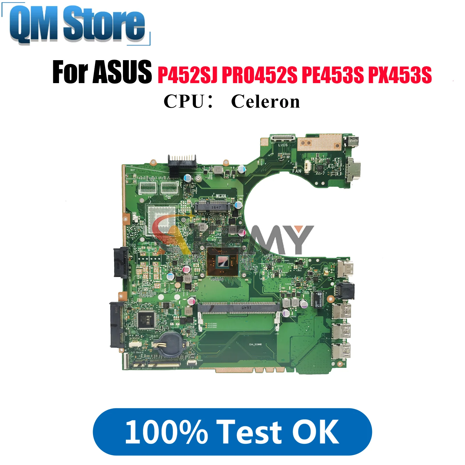 P452SA Laptop Motherboard For ASUS PX453S P452SA PE453S P452S P452SJ PRO452S Notebook Mainboard With Celeron CPU 108% tests OK
P452SA Laptop Motherboard For ASUS PX453S P452SA PE453S P452S P452SJ PRO452S Notebook Mainboard With Celeron CPU 108% tests OK